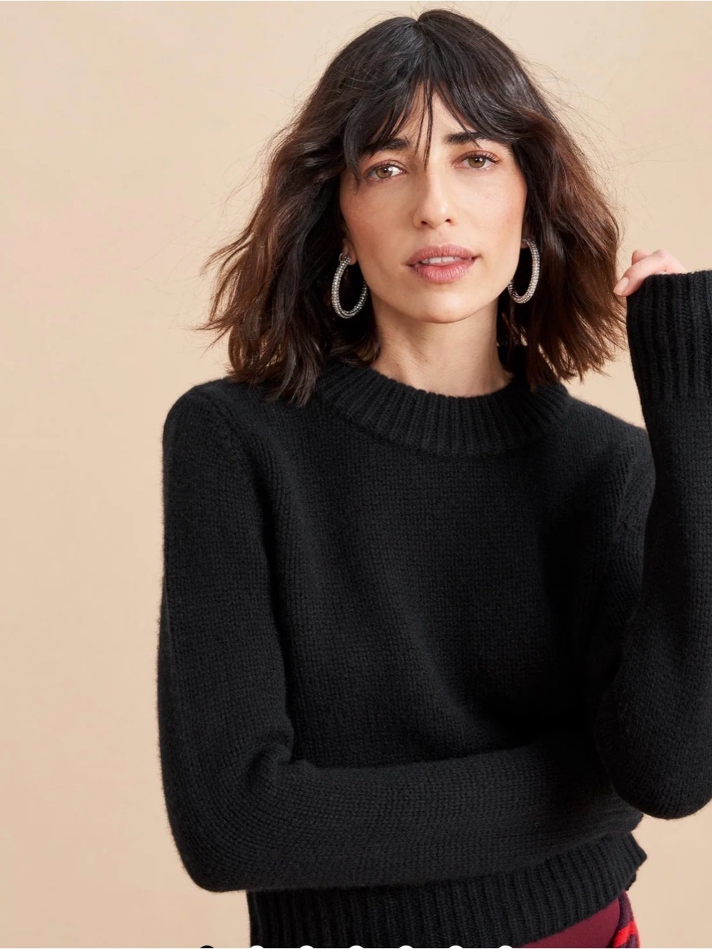 Black Crewneck Women's Sweater